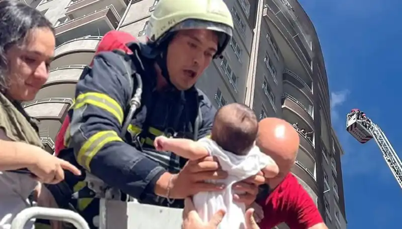 Kayseri'de 14 Katlı Binada Çıkan Yangın: Korku Dolu Anlar