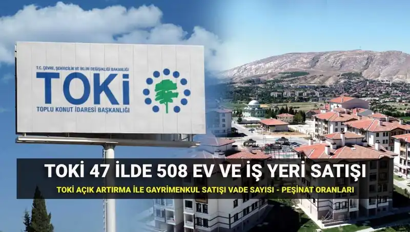 TOKİ Açık Artırmaları Başlıyor: 508 Konut ve İş Yeri Satışı İçin Tüm Detaylar